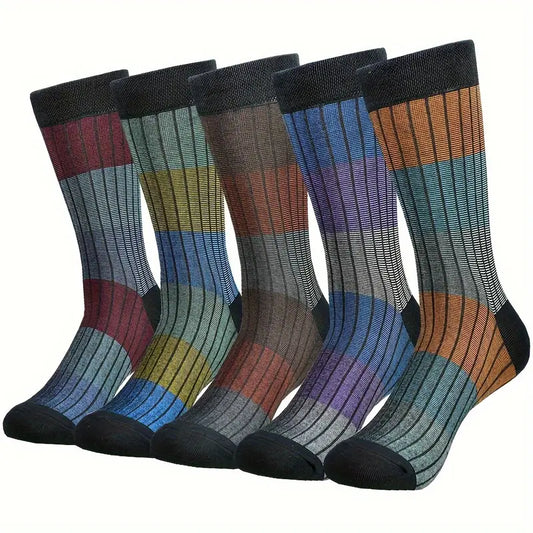 Eliot Grey Multicolor Crew Socks