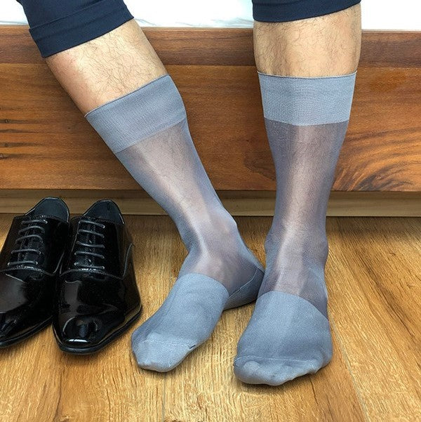 Bad Boy Breathable Grey Sheers Socks with heel and toe re-enforcement heel and foot re-enforcement for longer wear.