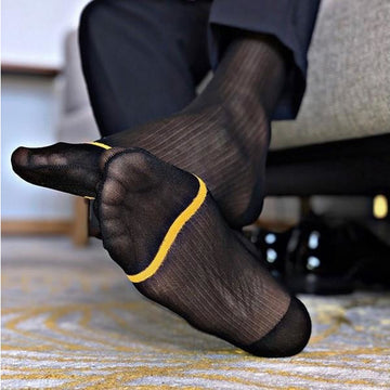 Discover the Style and Comfort of Eliot Grey - Sheer Socks for Men